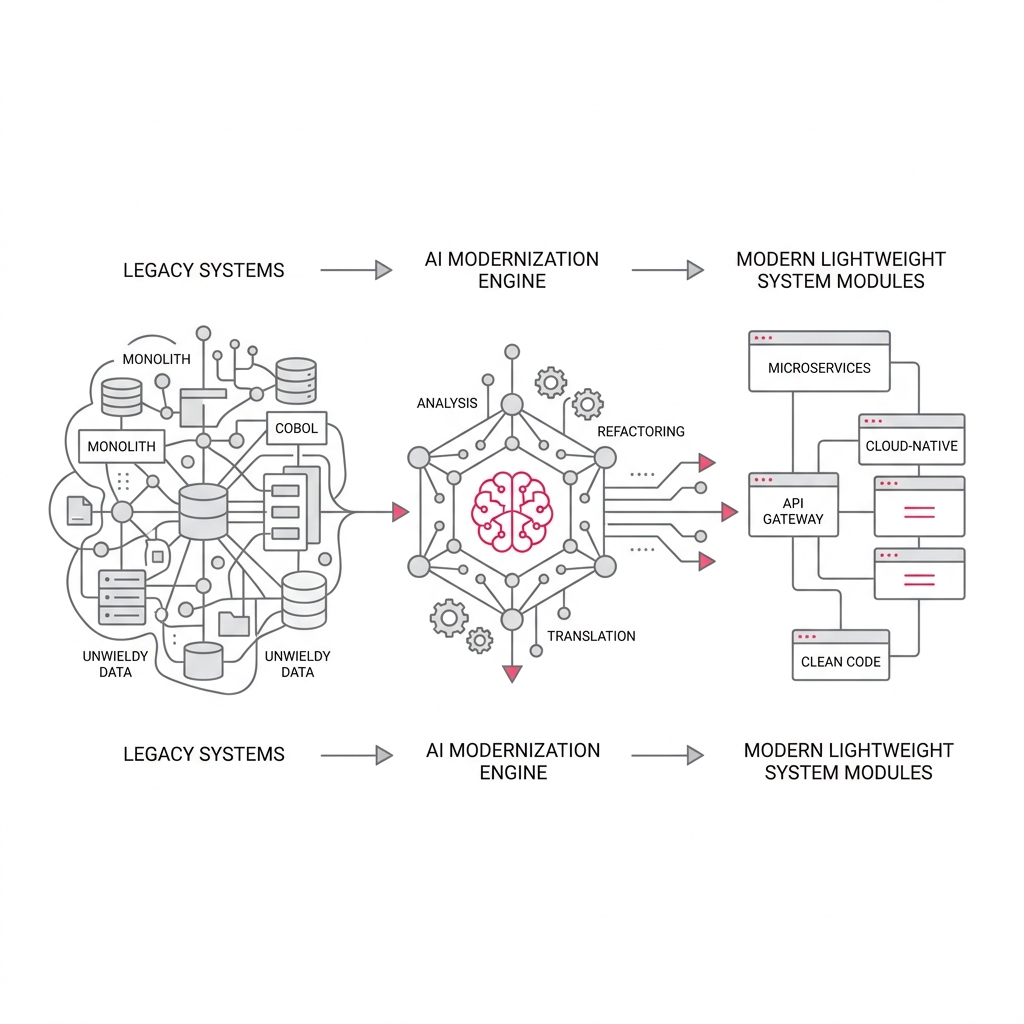 YuniQ AI Modernisation Framework Diagram