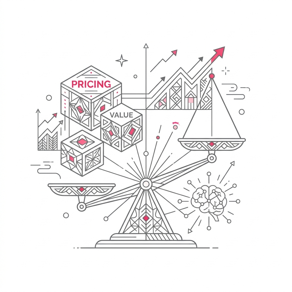 Pricing scales and value metrics illustration